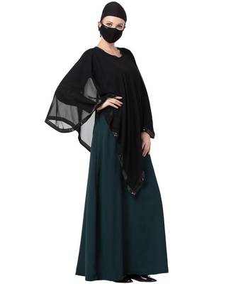 Two Piece Combo Of Abaya And A Poncho. 3