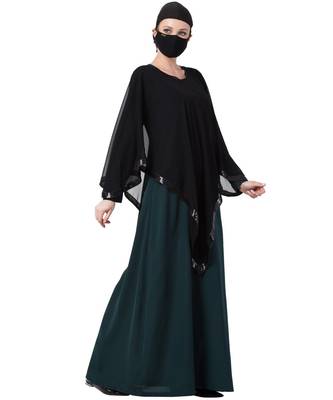Two Piece Combo Of Abaya And A Poncho. 4