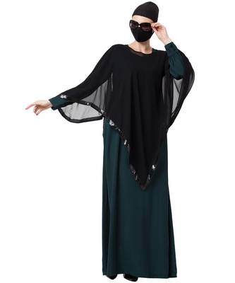 Two Piece Combo Of Abaya And A Poncho. 5
