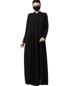 Front open Dress With Pin Tucks Abaya Dress