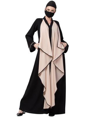 Falling Shrug Dress In Front Open Style Abaya Dress 3