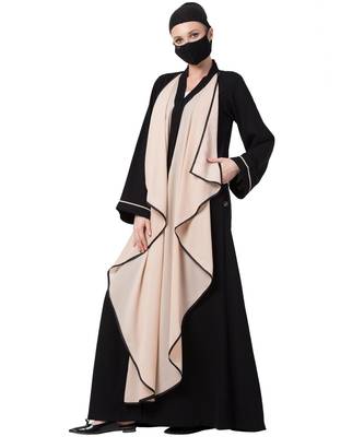 Falling Shrug Dress In Front Open Style Abaya Dress 4