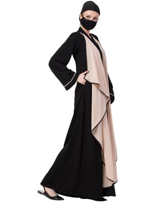 Falling Shrug Dress In Front Open Style Abaya Dress 5