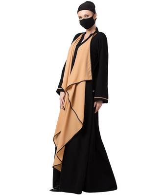 Falling Shrug Dress In Front Open Style Abaya Dress 2