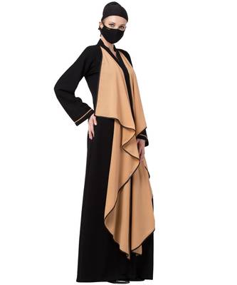 Falling Shrug Dress In Front Open Style Abaya Dress 4