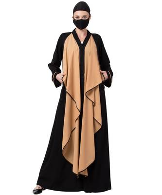 Falling Shrug Dress In Front Open Style Abaya Dress 5