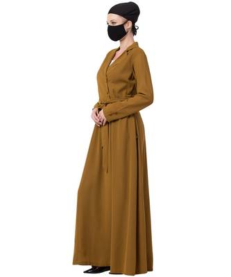 Coat Style Dress With A Belt 4