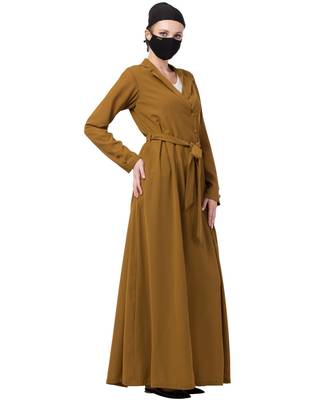 Coat Style Dress With A Belt 5