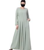Modest Dress With Inward Pleats Abaya Dress