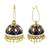 Blue Purple White Gold Meenakari Pearl Enamel Jhumki Earring Women