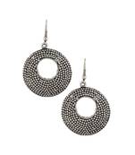 Dainty Indian Jaipur Geometric Oxidized German Silver Jhumki Earring