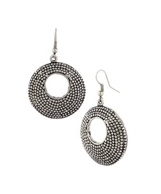 Dainty Indian Jaipur Geometric Oxidized German Silver Jhumki Earring 2