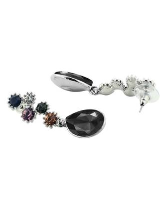 Stylish Drop Aaa Crystal Rhodium Black Dangle Drop Earring Girls Women 3