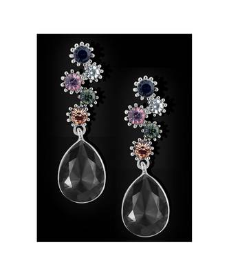Stylish Drop Aaa Crystal Rhodium Black Dangle Drop Earring Girls Women 4