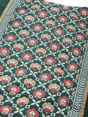 Indo Era Green Solid Straight Kurta Palazzo with Dupatta Set 5