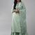Indo Era Sea Green Embroidered Straight Kurta Sharara With Dupatta Set