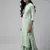 Indo Era Sea Green Embroidered Straight Kurta Sharara With Dupatta Set