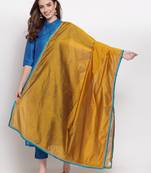 gold art silk plain   dupatta
