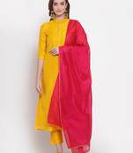 pink art silk plain   dupatta