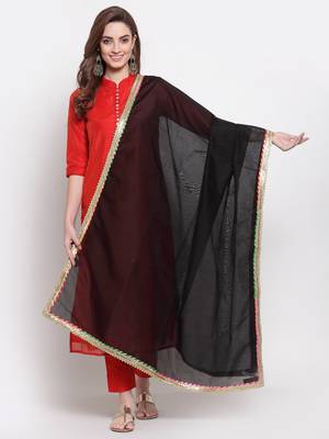 black art silk plain   dupatta 2