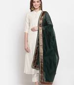 green art silk plain   dupatta