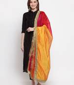 multicolor art silk plain   dupatta