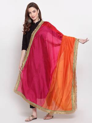 multicolor art silk plain   dupatta 2