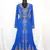 Royal Blue Moroccan Kaftan With Sun-proof hijab