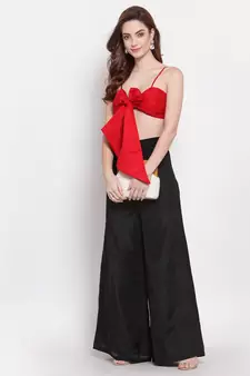 red art silk plain   Blouse