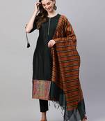 Indo Era Green Solid Kurta Trouser With Ready Made Dupatta Set