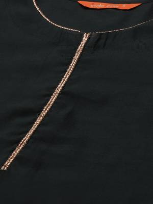 Indo Era Green Solid Kurta Trouser With Ready Made Dupatta Set 5