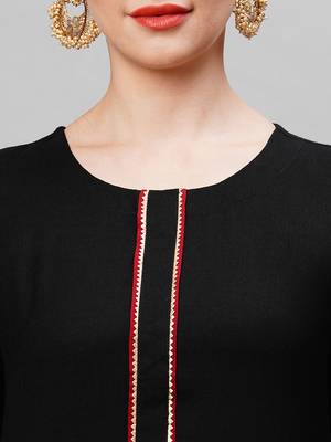 Indo Era Black Kurta And Palazzo 5