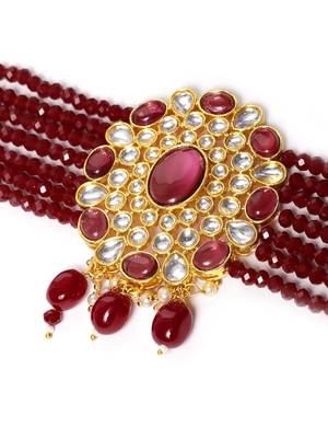 Maroon pearl jewellery 3