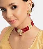 Maroon pearl jewellery