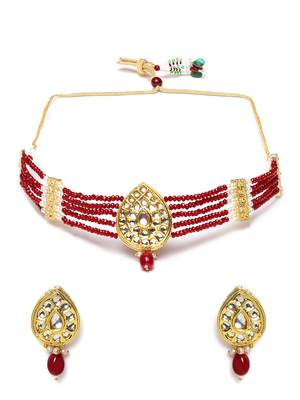 Maroon pearl jewellery 2