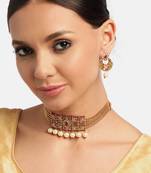 Maroon pearl jewellery