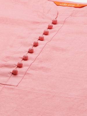 Indo Era Pink Solid Straight Kurta Palazzo With Dupatta Set 5
