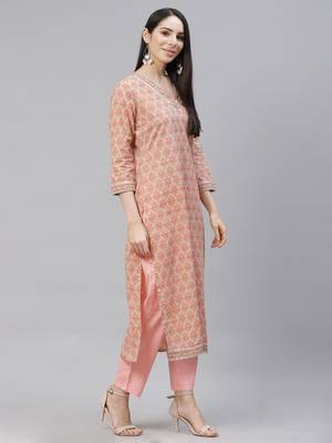 Indo Era red Printed Straight Kurta With Palazzo And Dupatta Set 3