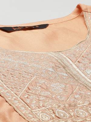 Indo Era Peach Embroiderd Kurta With Trouser And Duppatta set 5