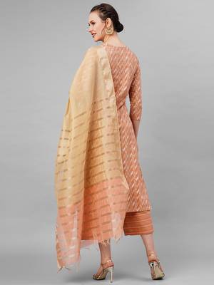 Indo Era red Printed Straight Kurta Palazzo With Dupatta Set 2