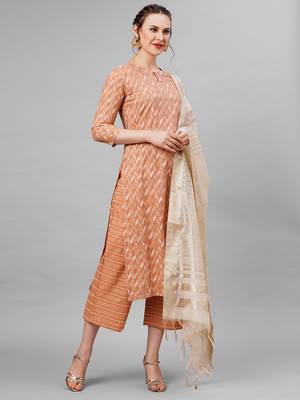 Indo Era red Printed Straight Kurta Palazzo With Dupatta Set 3
