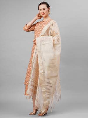 Indo Era red Printed Straight Kurta Palazzo With Dupatta Set 4