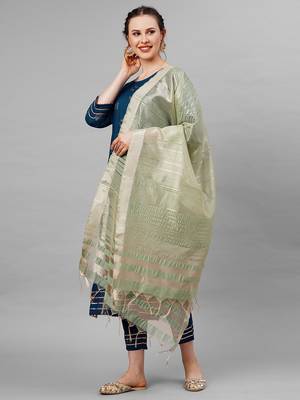 Indo Era Blue Embroidred Straight Kurta Trouser With Dupatta Set 4