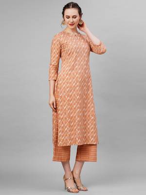 Indo Era red Printed Straight Kurta With Palazzo Set 3