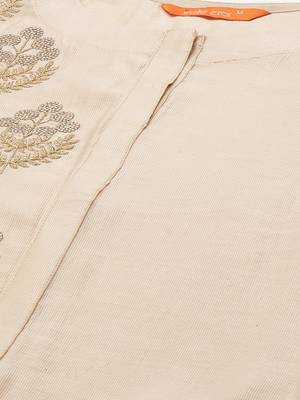 Indo Era Begie Embroidred Straight Kurta Palazzo With Dupatta set 5