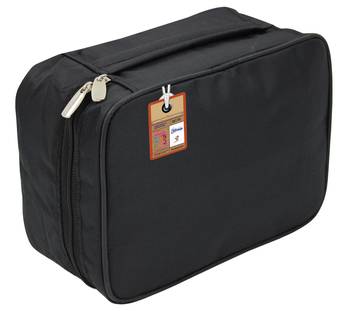 atorakushon® Fabric Cosmetic Bag Makeup Pouch Jewellery Vanity Box Travel Storage Organizer Grooming Kit for Women Black 1