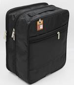 atorakushon   Fabric Travel Shoe Bags Shoe Cover for Travelling Storage Bag Footwear Wardrobe Organizer Pouch (Black)