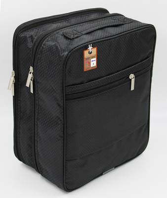 atorakushon   Fabric Travel Shoe Bags Shoe Cover for Travelling Storage Bag Footwear Wardrobe Organizer Pouch (Black) 4