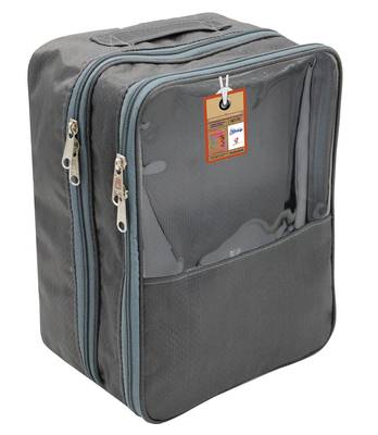 atorakushon   Fabric Travel Shoe Bags Shoe Cover for Travelling Storage Bag Footwear Wardrobe Organizer Pouch (Grey) 1