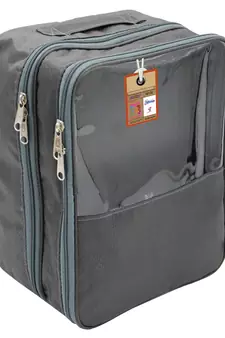atorakushon   Fabric Travel Shoe Bags Shoe Cover for Travelling Storage Bag Footwear Wardrobe Organizer Pouch (Grey)